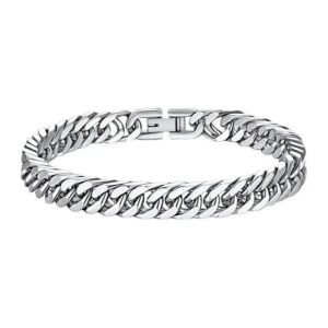 Pulseira Cubana Aço Inox