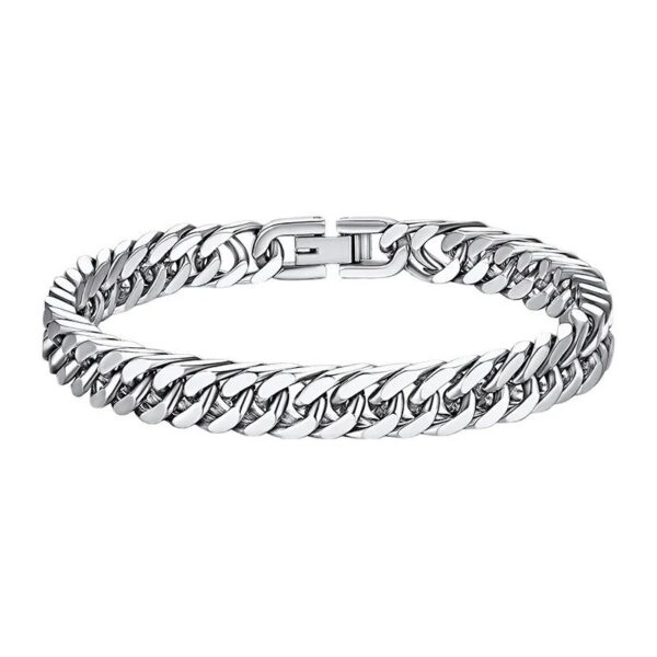 Pulseira Cubana Aço Inox