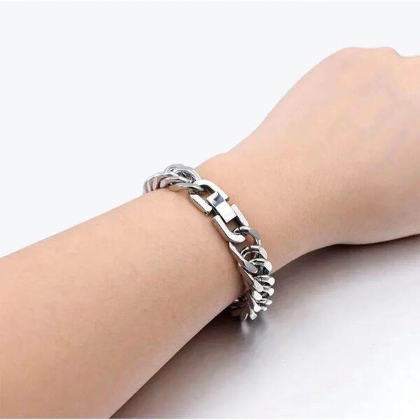 Pulseira Cubana Aço Inox - Image 4