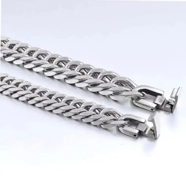 Pulseira Cubana Aço Inox - Image 5