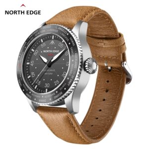 Relógio North Edge Pilot MACH Solar Drive (Pulseira Couro)